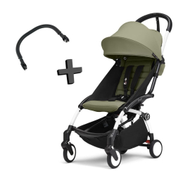 Прогулочная коляска Stokke YOYO³ цвет Olive рама White + Бампер