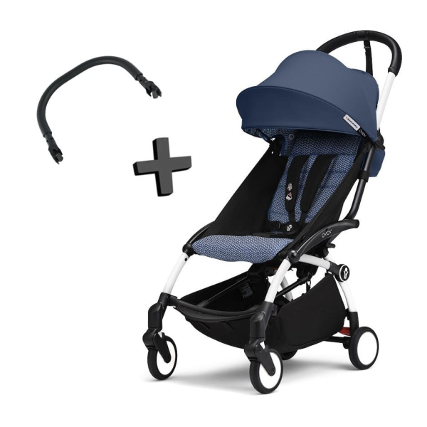 Прогулочная коляска Stokke YOYO³ цвет Air France рама White + Бампер