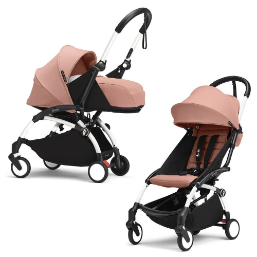 Коляска 2 в 1 Stokke YOYO³ люлька Newborn Pack цвет Ginger рама White