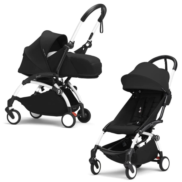 Коляска 2 в 1 Stokke YOYO³ люлька Newborn цвет Black рама White