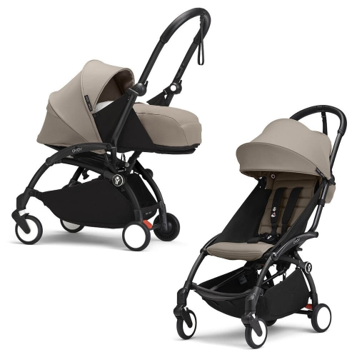 Коляска 2 в 1 Stokke YOYO³ люлька Newborn цвет Taupe рама Black