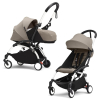 Коляска 2 в 1 Stokke YOYO³ люлька Newborn цвет Taupe рама White