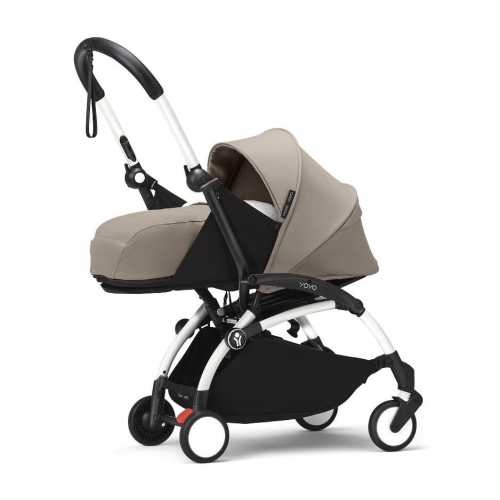 Коляска 2 в 1 Stokke YOYO³ люлька Newborn цвет Taupe рама White