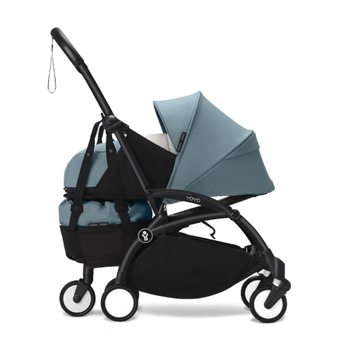 Коляска 2 в 1 Stokke YOYO³ люлька Newborn цвет Aqua рама Black