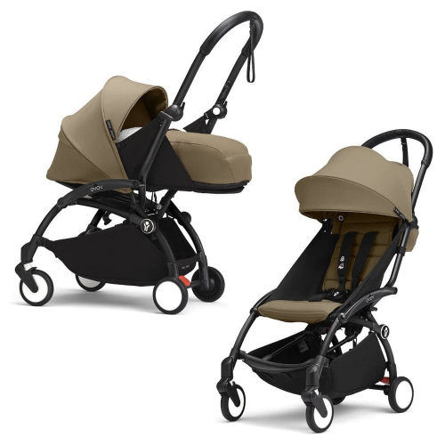 Коляска 2 в 1 Stokke YOYO³ люлька Newborn цвет Toffee рама Black