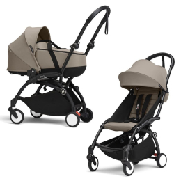 Коляска 2 в 1 Stokke YOYO³ люлька Bassinet цвет Taupe рама Black