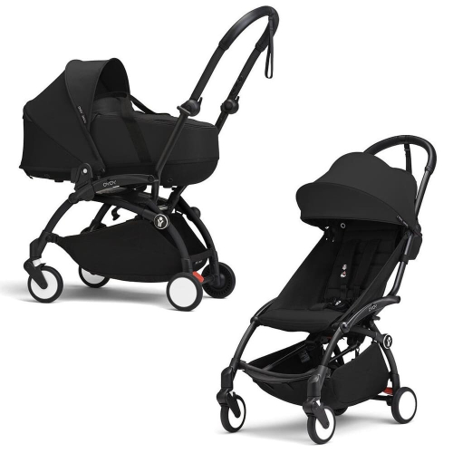 Коляска 2 в 1 Stokke YOYO³ люлька Bassinet цвет Black рама Black