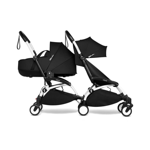 Коляска 2 в 1 Stokke YOYO³ люлька Bassinet цвет Black рама White