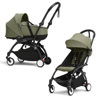 Коляска 2 в 1 Stokke YOYO³ люлька Bassinet цвет Olive рама Black