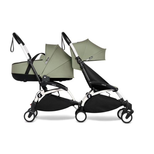 Коляска 2 в 1 Stokke YOYO³ люлька Bassinet цвет Olive рама White