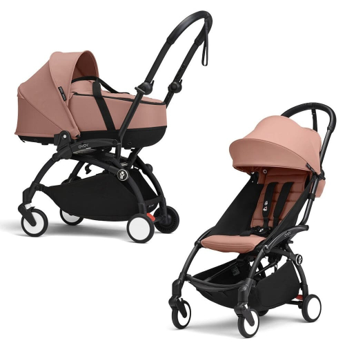 Коляска 2 в 1 Stokke YOYO³ люлька Bassinet цвет Ginger рама Black