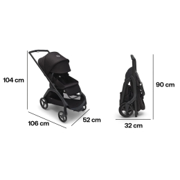 Прогулочная коляска Bugaboo Dragonfly цвет Midnight black шасси Black