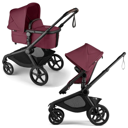 Коляска 2 в 1 Bugaboo Kangaroo Dark Cherry шасси Black