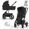 Коляска 2 в 1 Cybex Talos S Lux цвет Moon Black шасси Black + 2 дождевика