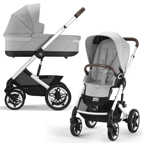 Коляска 2 в 1 Cybex Talos S Lux цвет Lava Grey шасси Silver Frame