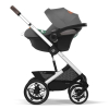 Коляска 2 в 1 Cybex Talos S Lux цвет Lava Grey шасси Silver Frame