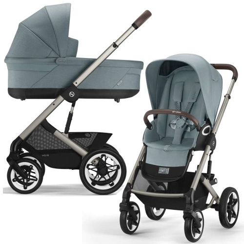 Коляска 2 в 1 Cybex Talos S Lux цвет Sky Blue шасси Taupe