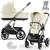 Коляска 2 в 1 Cybex Talos S Lux цвет Seashell Beige шасси Taupe + 2 дождевика