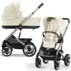 Коляска 2 в 1 Cybex Talos S Lux цвет Seashell Beige шасси Taupe