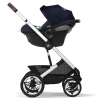 Коляска 2 в 1 Cybex Talos S Lux цвет Ocean Blue шасси Silver