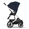 Коляска 2 в 1 Cybex Talos S Lux цвет Ocean Blue шасси Silver