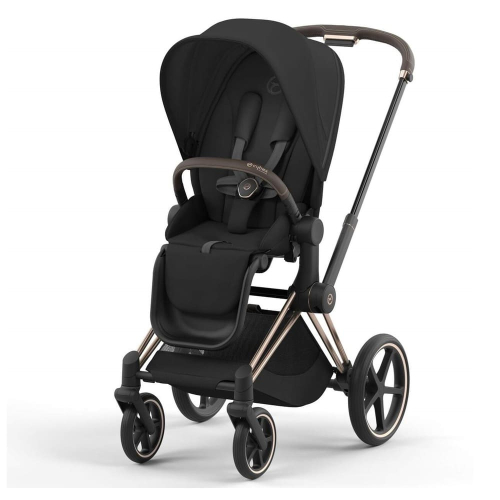 Коляска 2 в 1 Cybex Priam 4 цвет Sepia Black шасси Rosegold