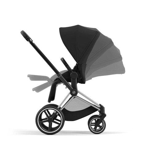 Коляска 2 в 1 Cybex Priam 4 цвет Sepia Black шасси Chrome с черными деталями