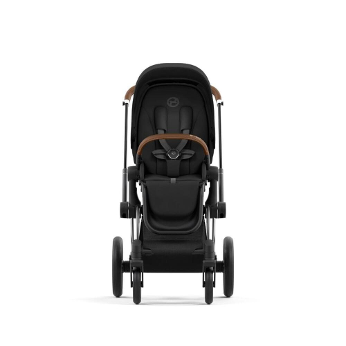 Коляска 2 в 1 Cybex Priam 4 цвет Sepia Black шасси Chrome с коричневыми деталями