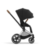 Коляска 2 в 1 Cybex Priam 4 цвет Sepia Black шасси Chrome с коричневыми деталями