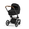 Коляска 2 в 1 Cybex Priam 4 цвет Sepia Black шасси Chrome с коричневыми деталями