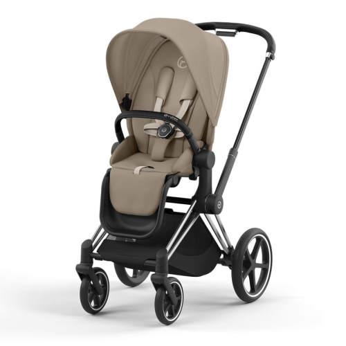 Коляска 2 в 1 Cybex Priam 4 цвет Cozy Beige шасси Chrome с Черными деталями