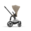 Коляска 2 в 1 Cybex Priam 4 цвет Cozy Beige шасси Chrome с Черными деталями