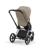 Коляска 2 в 1 Cybex Priam 4 цвет Cozy Beige шасси Chrome с Черными деталями