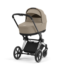 Коляска 2 в 1 Cybex Priam 4 цвет Cozy Beige шасси Chrome с Черными деталями