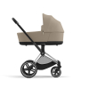 Коляска 2 в 1 Cybex Priam 4 цвет Cozy Beige шасси Chrome с Черными деталями