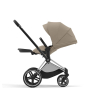 Коляска 2 в 1 Cybex Priam 4 цвет Cozy Beige шасси Chrome с Черными деталями