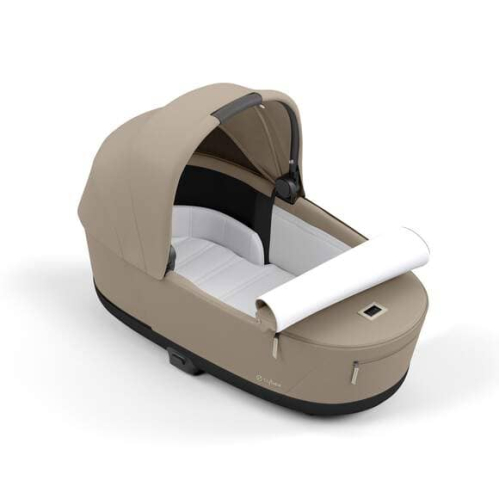 Коляска 2 в 1 Cybex Priam 4 цвет Cozy Beige шасси Chrome с Коричневыми деталями