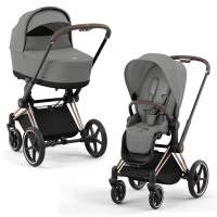 Коляска 2 в 1 Cybex Priam 4 цвет Mirage Grey шасси Rosegold