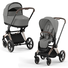 Коляска 2 в 1 Cybex Priam 4 цвет Mirage Grey шасси Rosegold