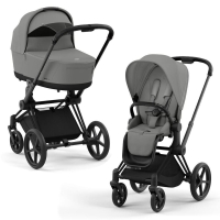 Коляска 2 в 1 Cybex Priam 4 цвет Mirage Grey шасси Matt Black