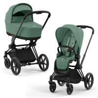 Коляска 2 в 1 Cybex Priam 4 цвет Leaf Green шасси Matt Black