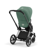 Коляска 2 в 1 Cybex Priam 4 цвет Leaf Green шасси Chrome с черными деталями