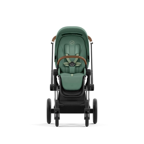 Коляска 2 в 1 Cybex Priam 4 цвет Leaf Green шасси Chrome с Коричневыми деталями