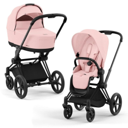 Коляска 2 в 1 Cybex Priam 4 цвет Peach Pink шасси Matt Black