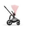 Коляска 2 в 1 Cybex Priam 4 цвет Peach Pink шасси Matt Black