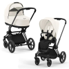 Коляска 2 в 1 Cybex Priam 4 цвет Off White шасси Matt Black