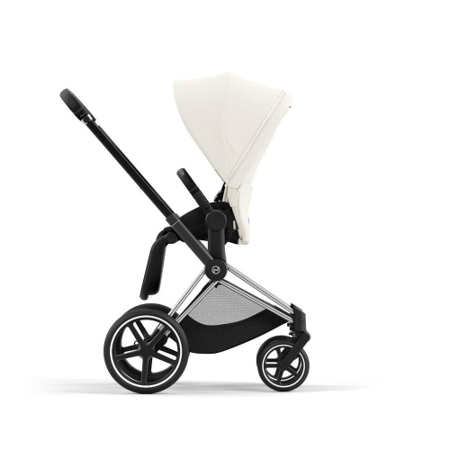 Коляска 2 в 1 Cybex Priam 4 цвет Off White шасси Chrome с Черными деталями