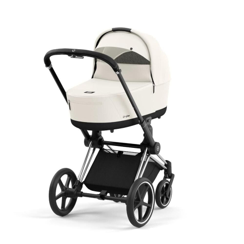 Коляска 2 в 1 Cybex Priam 4 цвет Off White шасси Chrome с Черными деталями