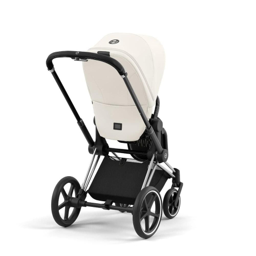 Коляска 2 в 1 Cybex Priam 4 цвет Off White шасси Chrome с Черными деталями