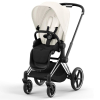 Коляска 2 в 1 Cybex Priam 4 цвет Off White шасси Chrome с Черными деталями